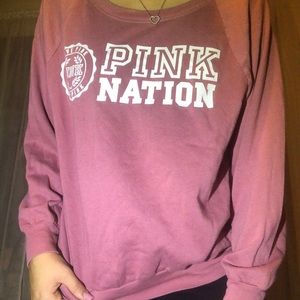 Mauve PINK logo crewneck